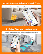 NOVOO Dünne Geldbörsen Tracker Karte Geldbörsenfinder Air Tag kompatibel mit Apple Find My (nur iOS), Gegenstände Item Finder für Gepäckanhänger, Handys, Reisepässe- NFC1-207C-N3