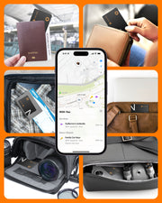 NOVOO Dünne Geldbörsen Tracker Karte Geldbörsenfinder Air Tag kompatibel mit Apple Find My (nur iOS), Gegenstände Item Finder für Gepäckanhänger, Handys, Reisepässe- NFC1-207C-N3