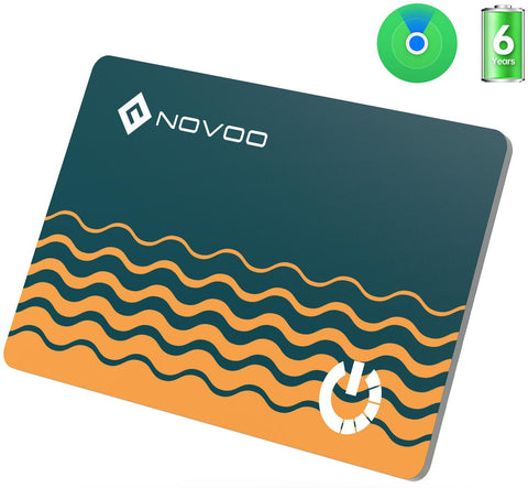 NOVOO Air Tag Karte Smart Wallet Tracker Card Bluetooth Tag Thin 1,6mm Batterielebensdauer 6 Jahre Kompatibel mit Apple Wo ist? APP (nur iOS),GPS Item Finder für Geldbörse,Gepäckanhänger,Reisepass- NFC2-207C