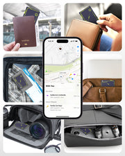 NOVOO Air Tag Karte Wallet Tracker Card Thin 1,6mm Smart Bluetooth Tag Kompatibel mit Apple Wo ist? APP (nur iOS), 6 Jahre Batterielebensdauer GPS Item Finder für Geldbörse,Gepäckanhänger,Reisepass- NFC1-207C-VL