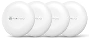 NOVOO Air Tag Schlüsselfinder Smart Tracker Kompatibel mit Apple Wo ist? APP(iOS) und Google,Mein Gerät Finden”APP(Android) Bluetooth KeyFinder Austauschbarer Akku für Gepäck,Taschen,Koffer-4er Pack- NFT1-206G-4