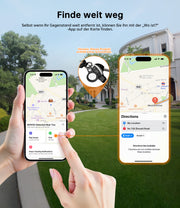 NOVOO Air Tag Schlüsselfinder Smart Tracker Kompatibel mit Apple Wo ist? APP(iOS) und Google,Mein Gerät Finden”APP(Android) Bluetooth KeyFinder Austauschbarer Akku für Gepäck,Taschen,Koffer-4er Pack- NFT1-206G-4