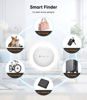 NOVOO Air Tag Schlüsselfinder Smart Tracker Kompatibel mit Apple Wo ist? APP(iOS) und Google,Mein Gerät Finden”APP(Android) Bluetooth KeyFinder Austauschbarer Akku für Gepäck,Taschen,Koffer-4er Pack- NFT1-206G-4