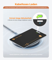NOVOO Dünne Geldbörsen Tracker Wiederaufladbarer Air Tag Karte mit Apple Find My (nur iOS) Smart Bluetooth Geldbörsenfinder IP68 Wasserdicht SmartTag Card kompatibel für Wallet, Reisepässe, Gepäck- NFC3-207A