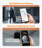 NOVOO Dünne Geldbörsen Tracker Wiederaufladbarer Air Tag Karte mit Apple Find My (nur iOS) Smart Bluetooth Geldbörsenfinder IP68 Wasserdicht SmartTag Card kompatibel für Wallet, Reisepässe, Gepäck- NFC3-207A